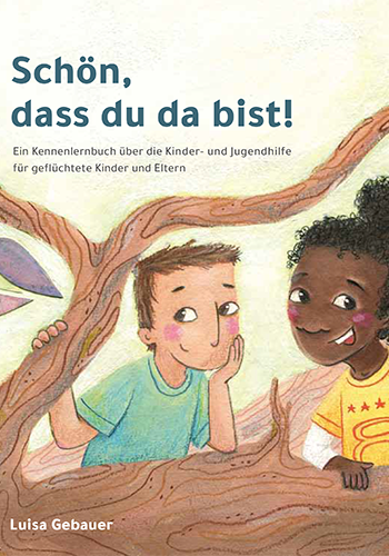 Kennenlernbuch-Cover "Schön, dass du da bist" von Save the Children