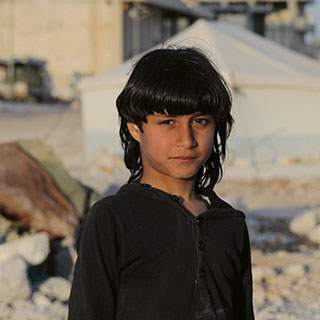 Junge in Nord-Syrien nach dem Erdbeben