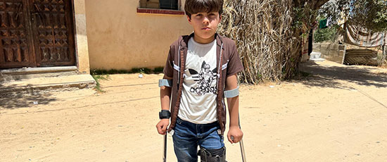 Verletzter Junge in Gaza © Mohamed Najef / Save the Children