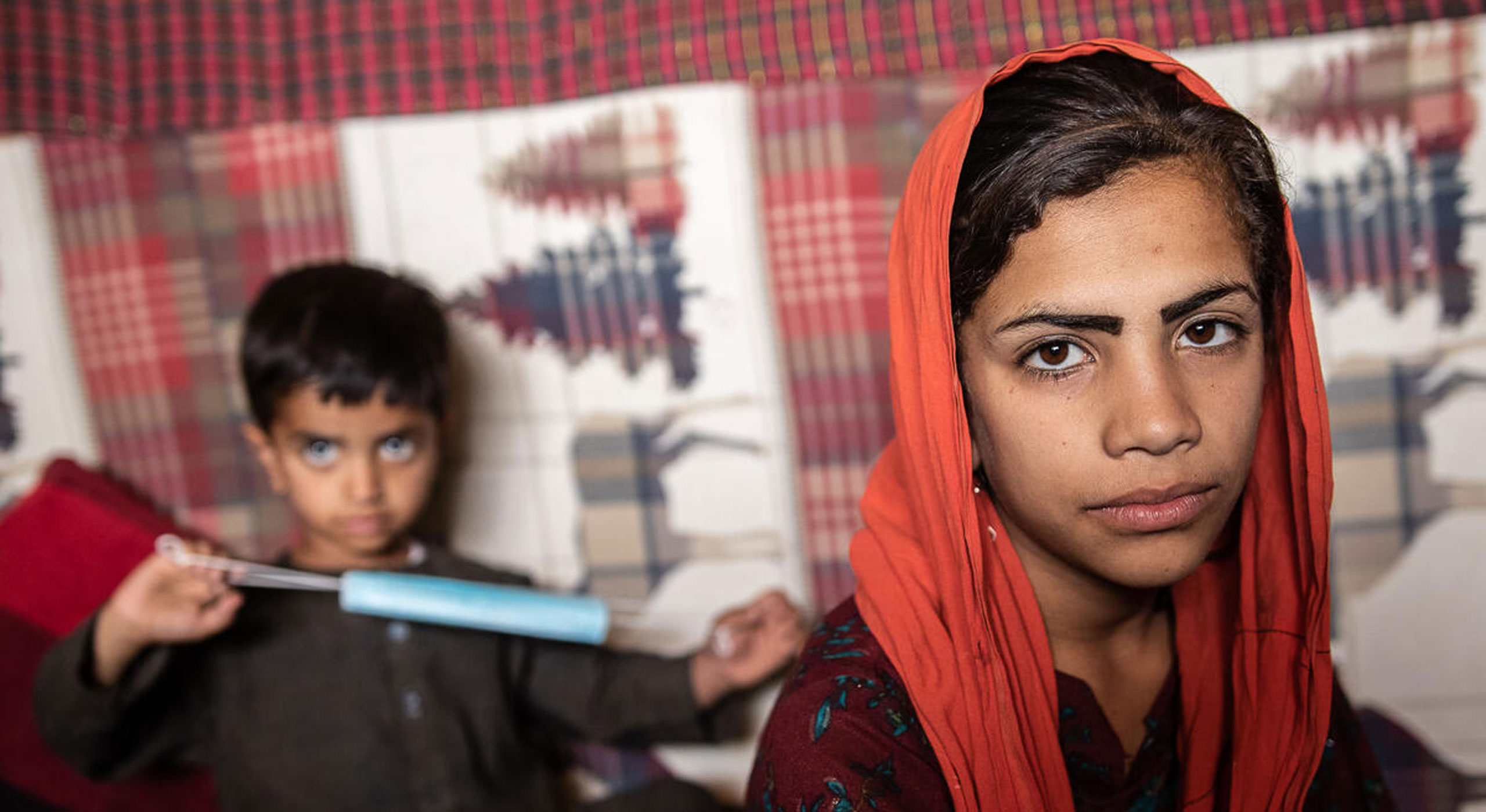 Ein Mädchen aus Afghanistan. 