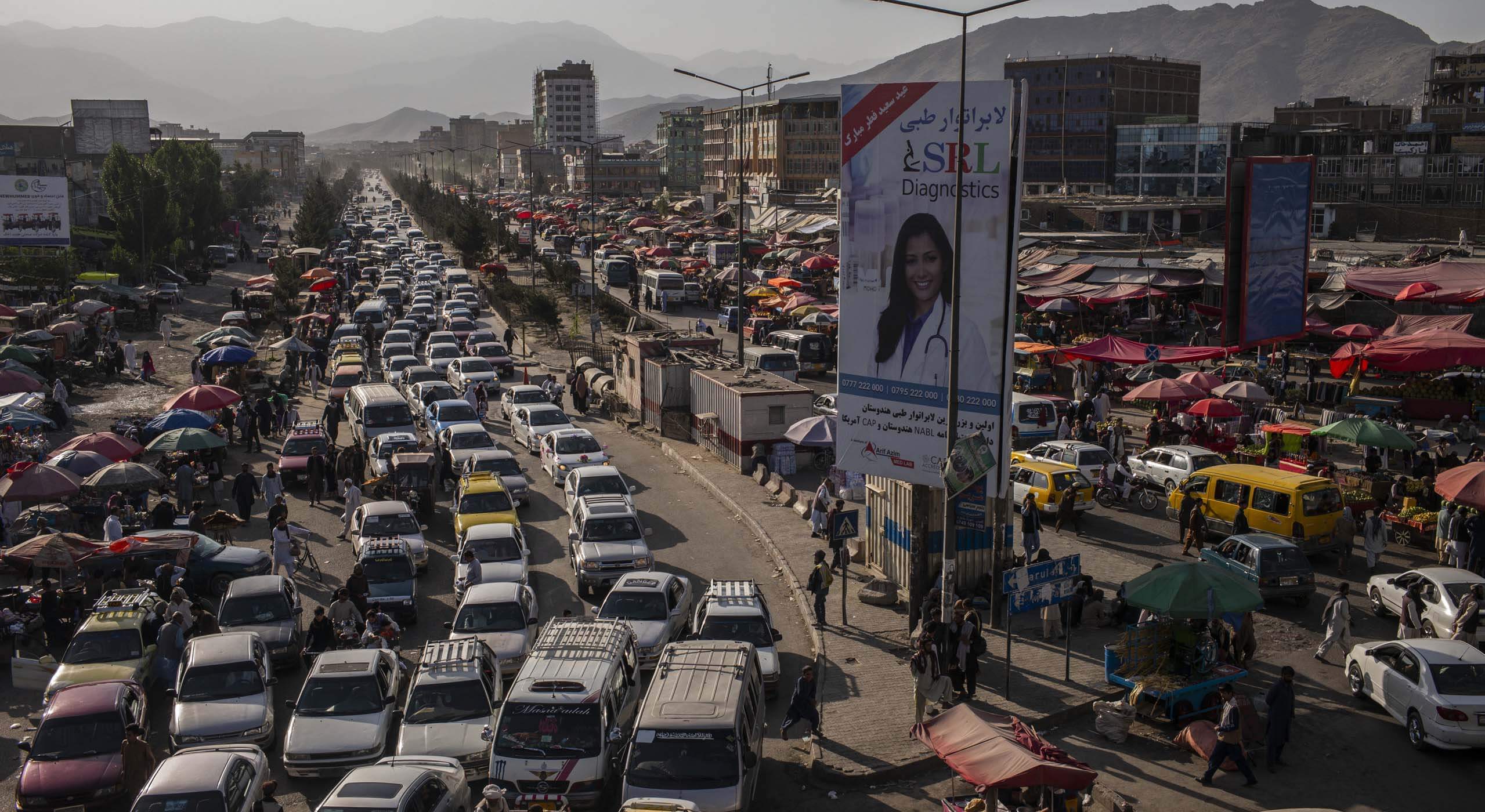 Volle Straßen in Kabul 