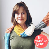 Die Schauspielerin Inka Friedrich unterstützt die Aktion 'Ein Schal fürs Leben' für syrische Kinder. © privat 