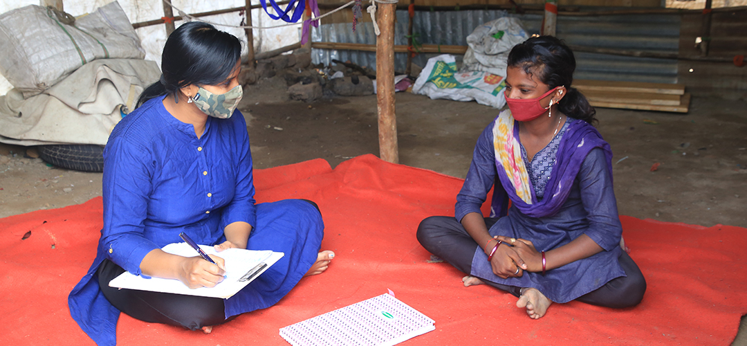 In India, our focus is on improving access to learning and training community volunteers. 