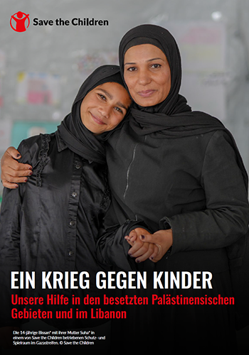 Titelbild des Gaza Reports von Save the Children
