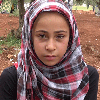 Ein zehnjaehriges Maedchen aus Syrien. 